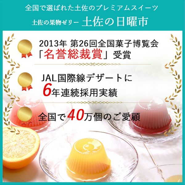 土佐の果物ゼリー 土佐の日曜市（20個入）