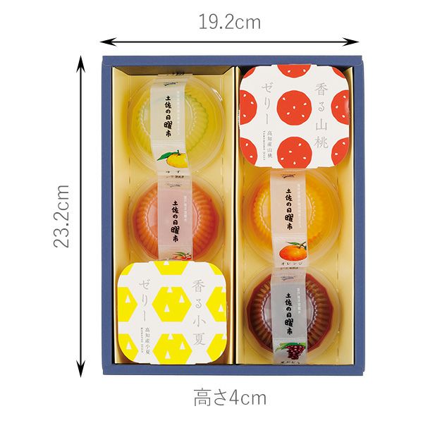 土佐の果物ゼリー 土佐の日曜市6コ入